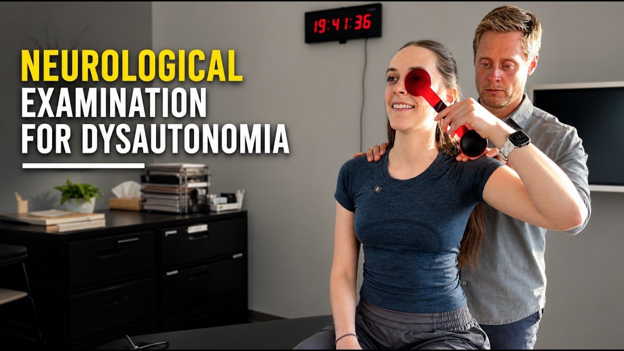 Dr. Keiser demonstrating the bedside neurological exam for dysautonomia